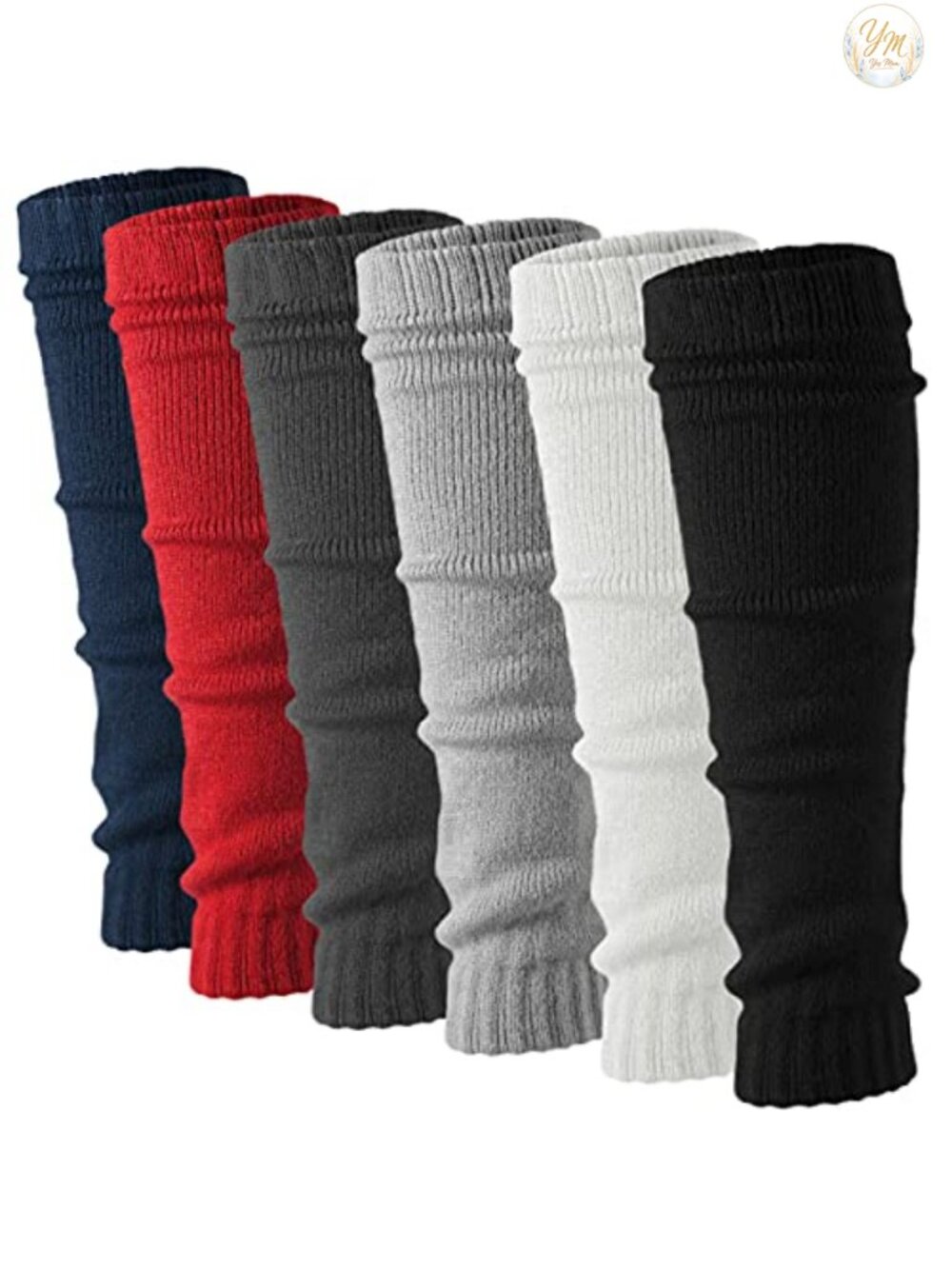 6 Pairs Women's Leg Warmers 80's Knit Super Long Ribbed for Dancer Party Yoga